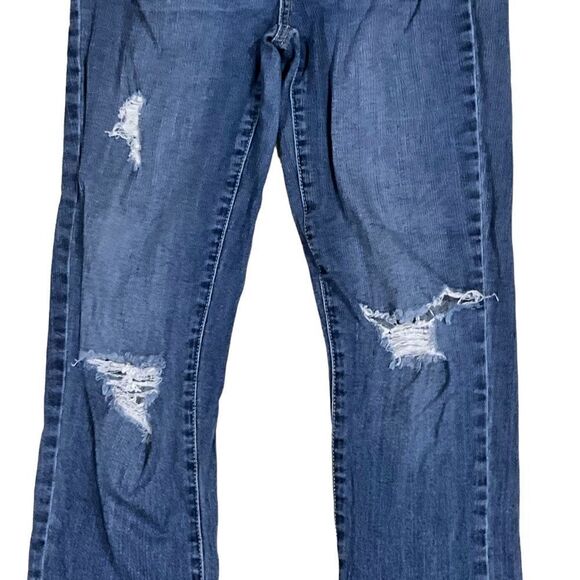 DOLLHOUSE Destroyed Distressed Ankle Skinny Jeans Size 9 (Juniors) - Picture 4 of 13